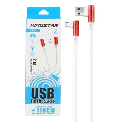 کابل شارژ گیمینگ USB به MicroUSB کینگ استار KingStar مدل K90A طول 110 سانتی متر
