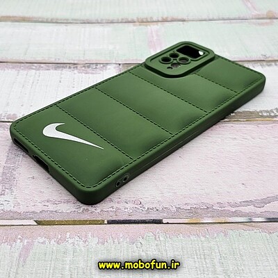 قاب گوشی Redmi Note 11 Pro 4G Global - Redmi Note 11 Pro 5G Global - Redmi Note 11E Pro 5G - Redmi Note 12 Pro 4G شیائومی سیلیکون ژله ای پافر PC زیر بسته محافظ لنز دار طرح نایکی NIKE رنگ سبز کد 695