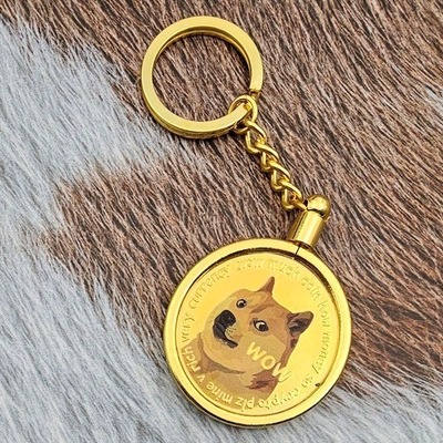 جا کلیدی اورجینال طرح سکه دوج کوین مدل Dogecoin RING طلایی