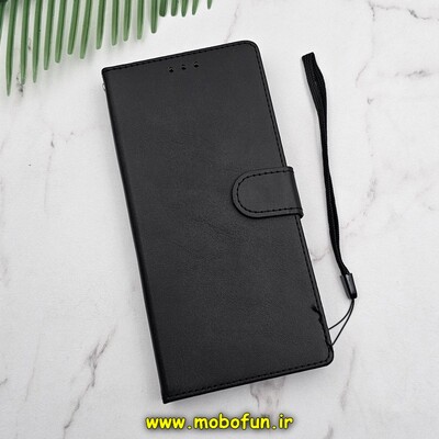 کیف گوشی Galaxy Note 20 Ultra سامسونگ مگنتی طرح چرم کتابی محافظ لنزدار مشکی کد 230