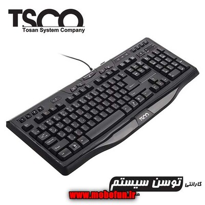 کیبورد باسیم تسکو مدل TSCO TK-8018 با حروف فارسی