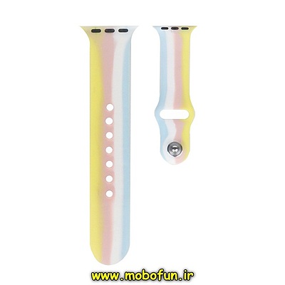 مشخصات و خرید بند اپل واچ سایز 38 / 40 میلی متری سیلیکونی رنگین کمانی ، خرید بند اپل واچ سایز 38 / 40 میلی متری سیلیکونی رنگین کمانی از فروشگاه موبوفان ، قیمت بند اپل واچ سایز 38 / 40 میلی متری سیلیکونی رنگین کمانی