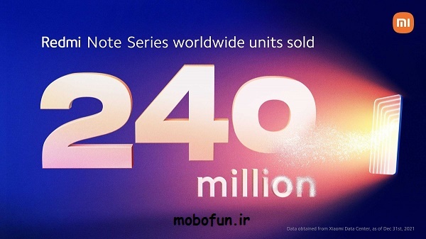 فروش گوشی سری ردمی نوت redmi note شیائومی به 240 میلیون رسید